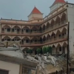 स्वामीनारायण मंदिर का तीन मंजिला हिस्सा गिरा