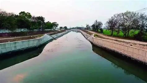 झांसी जिले में गुरसराय नहर से बड़वार झील तक निर्मित नहर से किसानों के खेत तक पहुँचा पानी